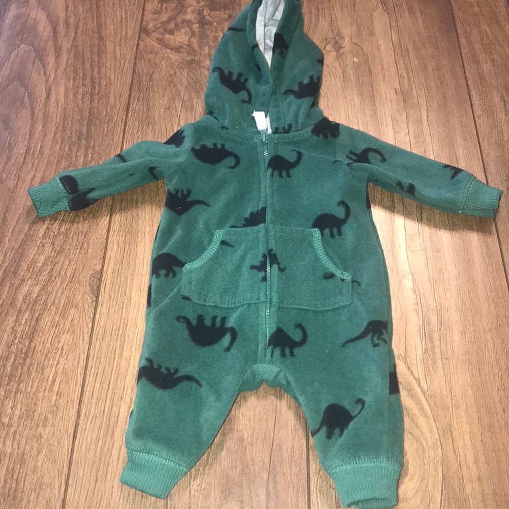 Carter’s zip up fleece hooded one piece